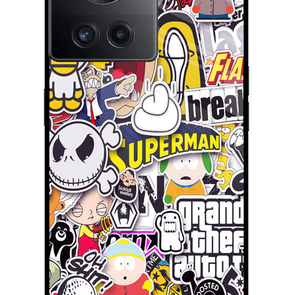 Sticker Bomb OnePlus 10R 5G Glass Case