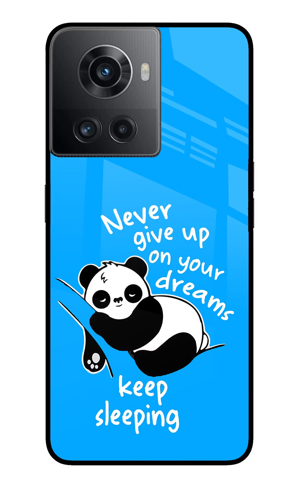 Keep Sleeping OnePlus 10R 5G Glass Case Back Cover by Casekaro