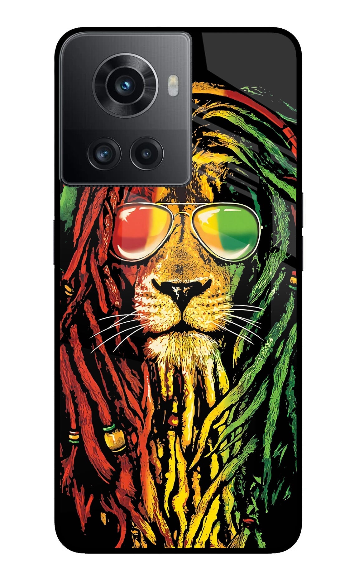 Rasta Lion OnePlus 10R 5G Glass Case