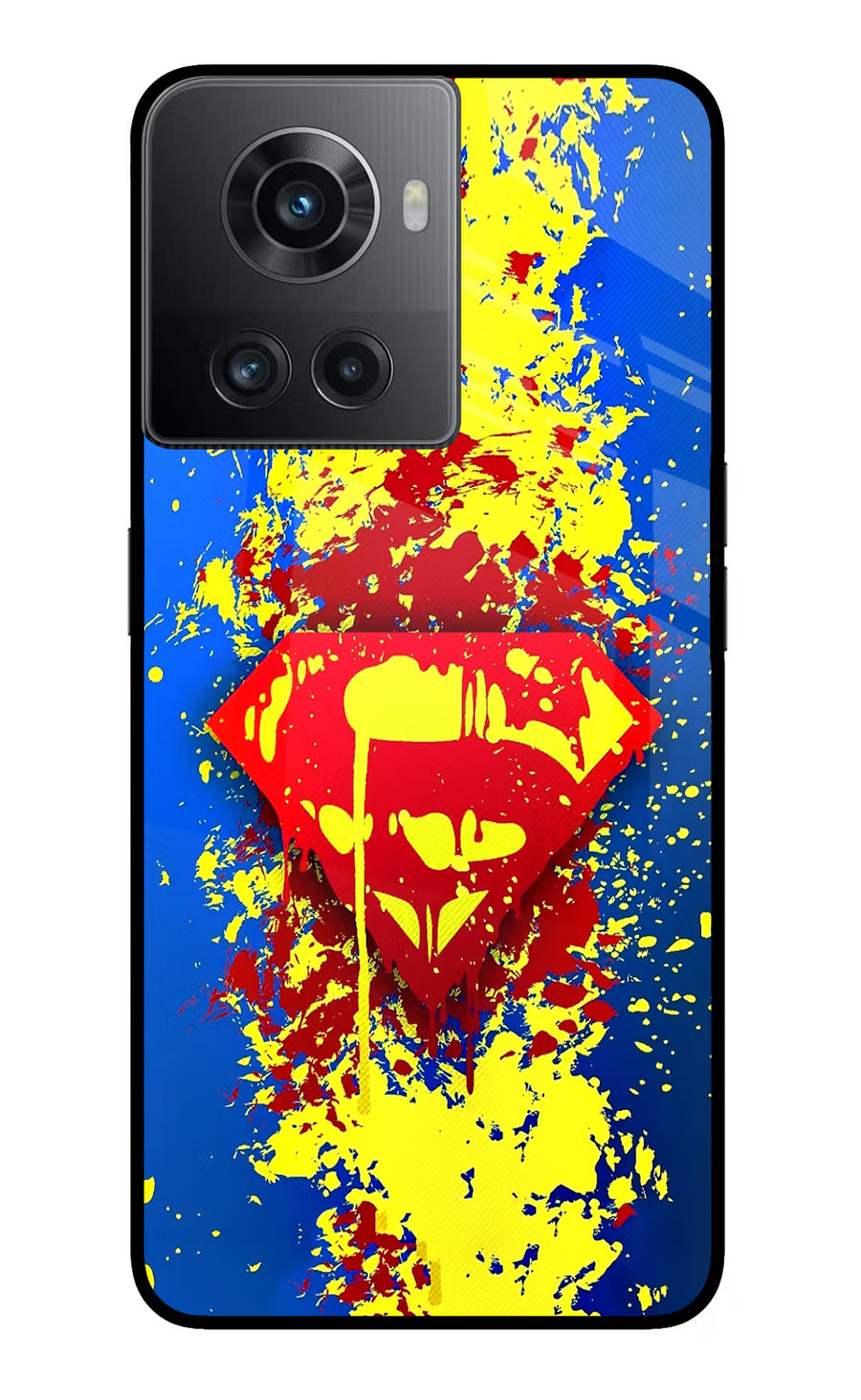 Superman logo OnePlus 10R 5G Back Cover, Glass case