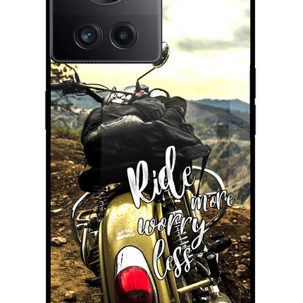 Ride More Worry Less OnePlus 10R 5G Glass Case