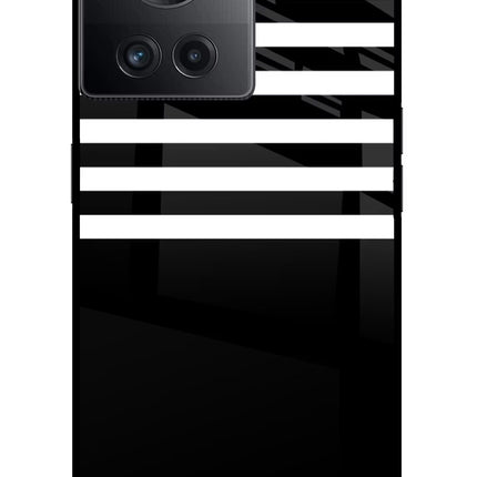 Black and White Print OnePlus 10R 5G Glass Case