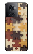 Wooden Puzzle OnePlus 10R 5G Glass Case