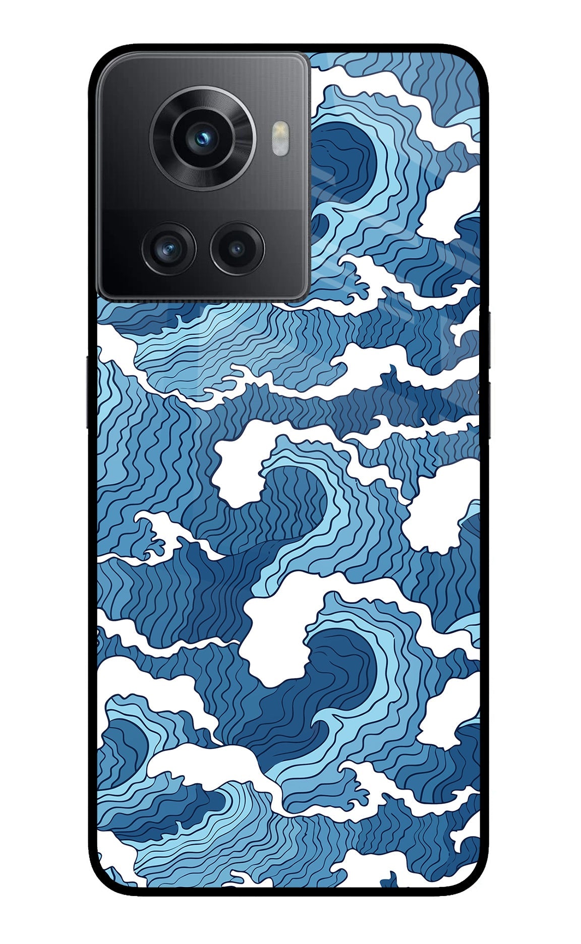 Blue Waves OnePlus 10R 5G Glass Case