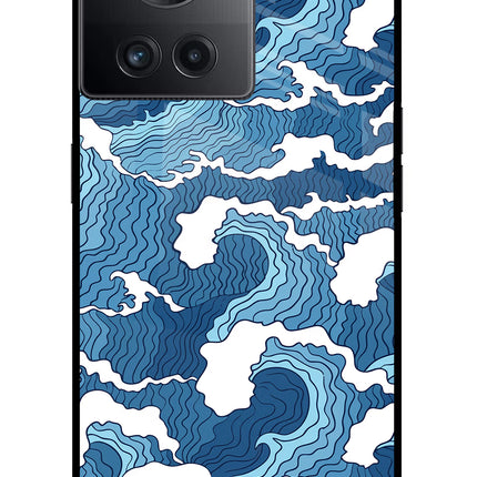 Blue Waves OnePlus 10R 5G Glass Case