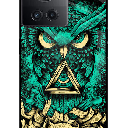 Green Owl OnePlus 10R 5G Glass Case