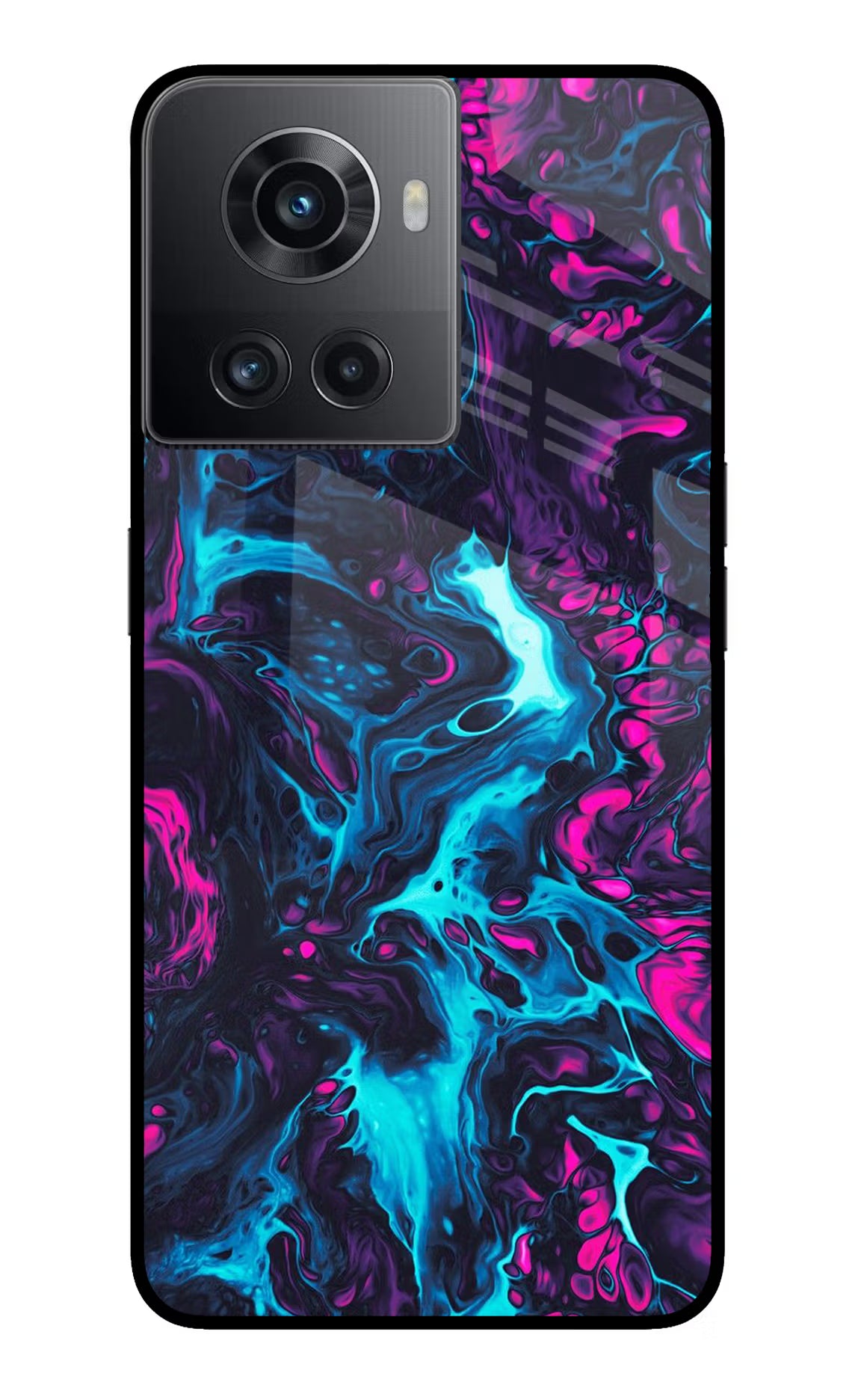 Abstract OnePlus 10R 5G Glass Case Back Cover by Casekaro