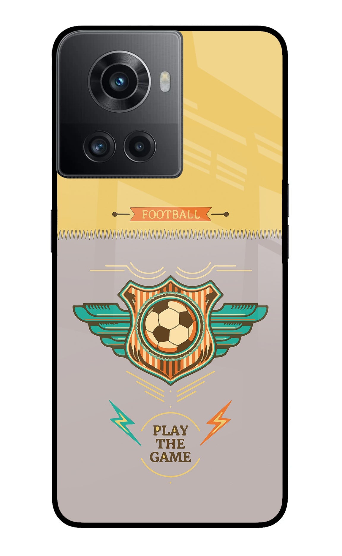 Football OnePlus 10R 5G Glass Case