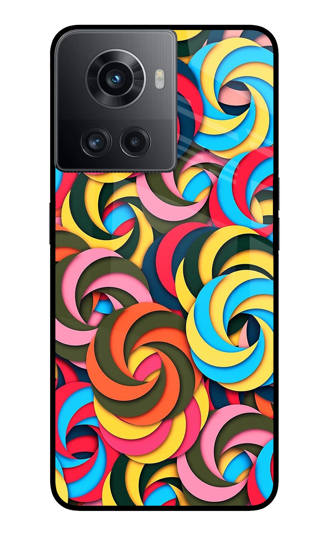 Spiral Pattern OnePlus 10R 5G Glass Case