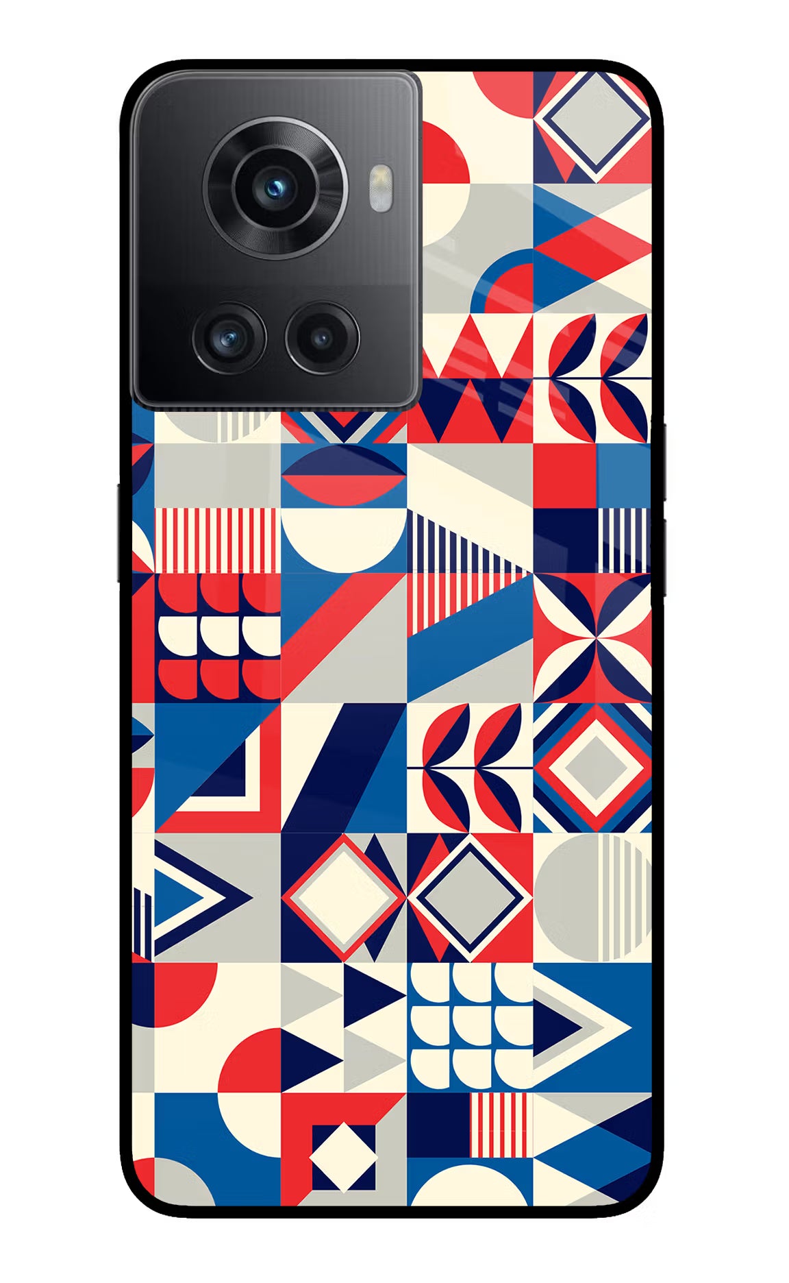 Colorful Pattern OnePlus 10R 5G Glass Case