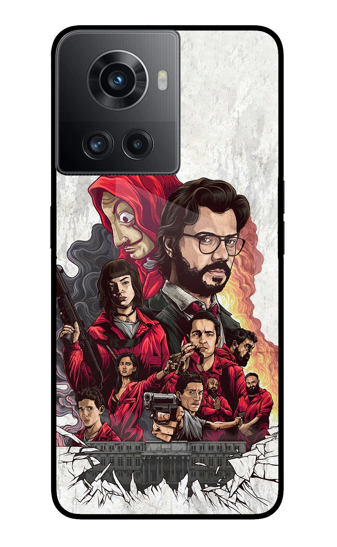 Money Heist Artwork OnePlus 10R 5G Back Cover