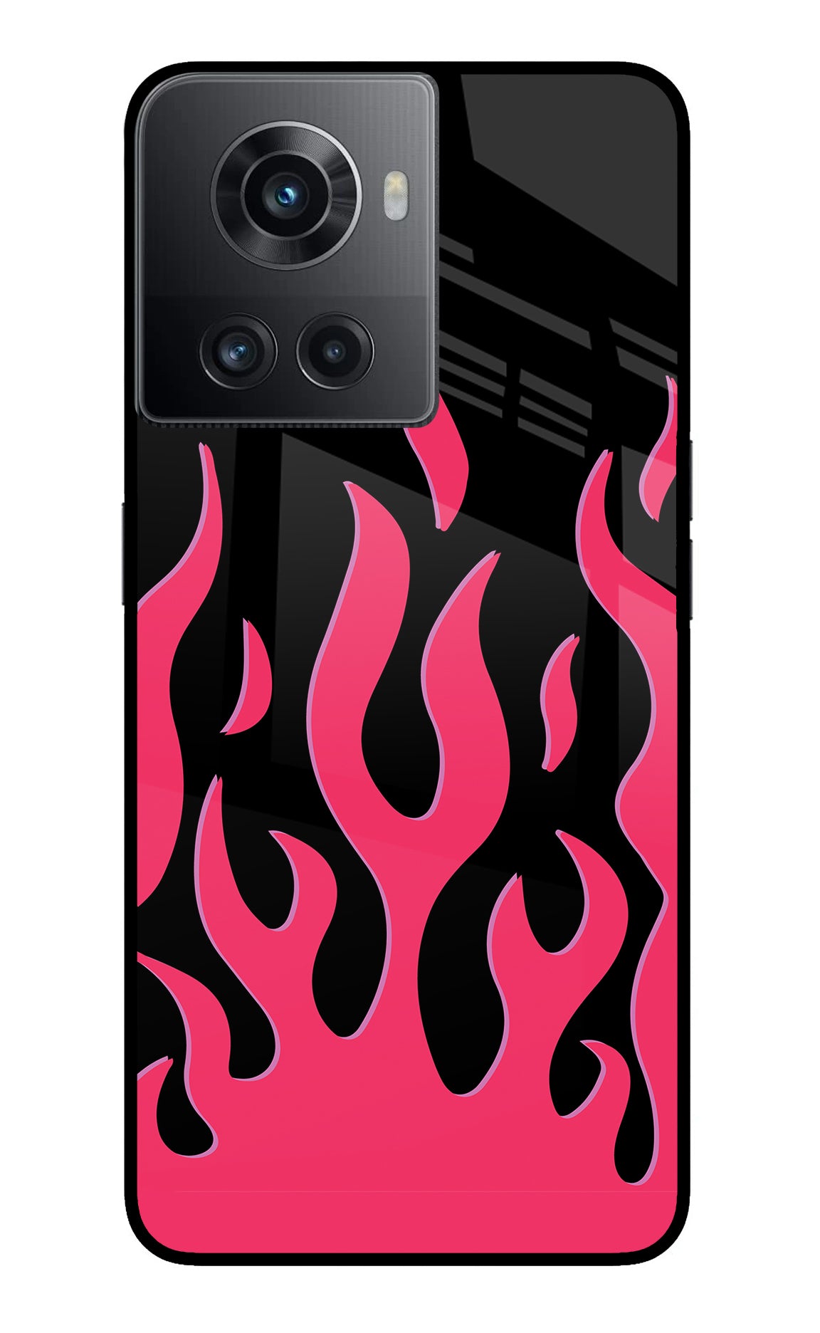 Fire Flames OnePlus 10R 5G Glass Case