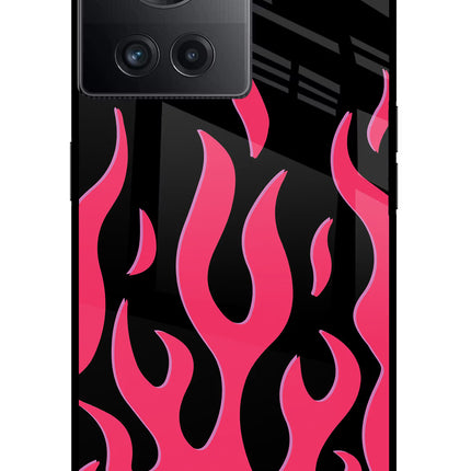 Fire Flames OnePlus 10R 5G Glass Case Back Cover by Casekaro