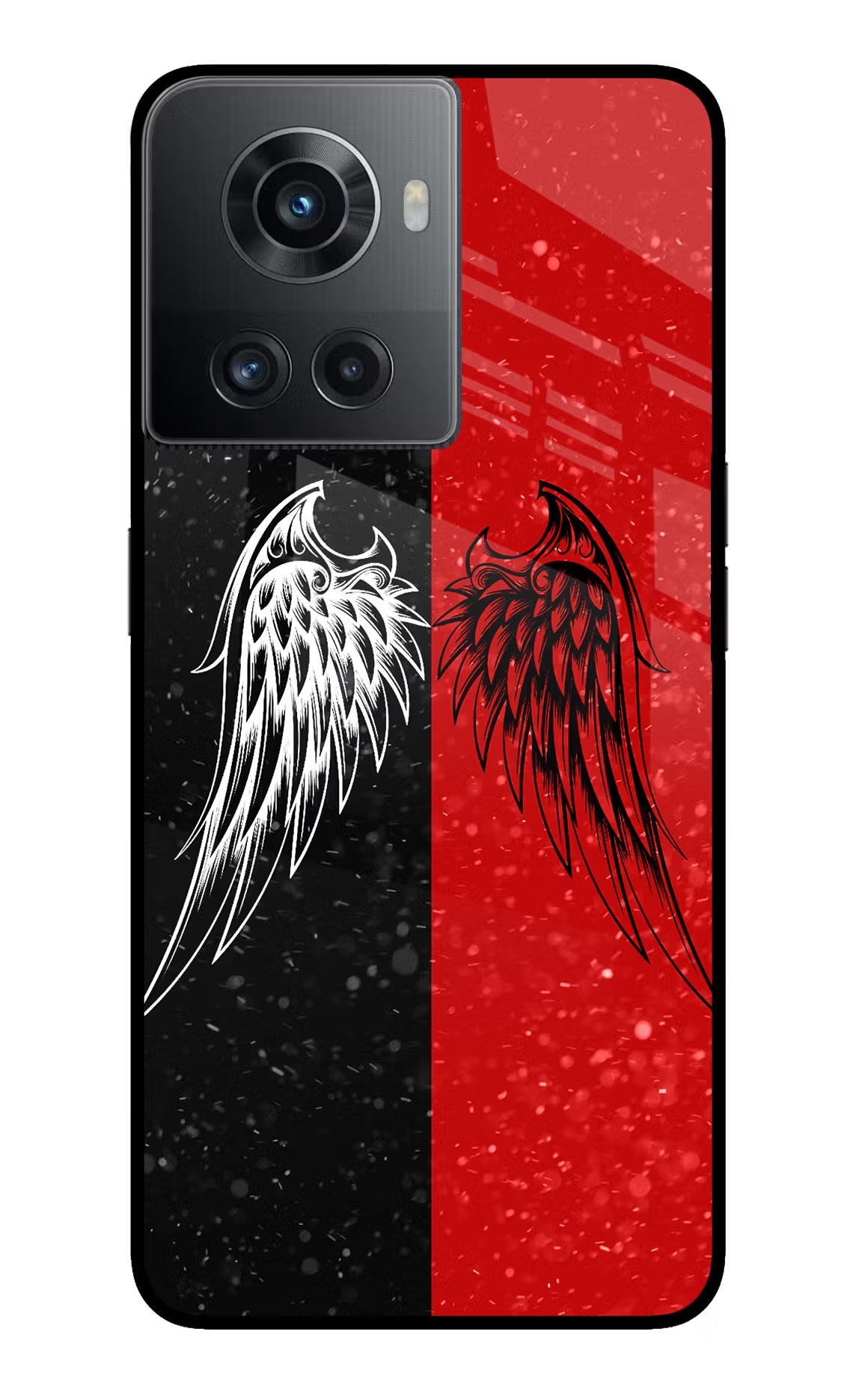 Wings OnePlus 10R 5G Glass Case Back Cover by Casekaro