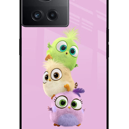 Cute Little Birds OnePlus 10R 5G Glass Case