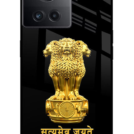 Satyamev Jayate Golden OnePlus 10R 5G Glass Case