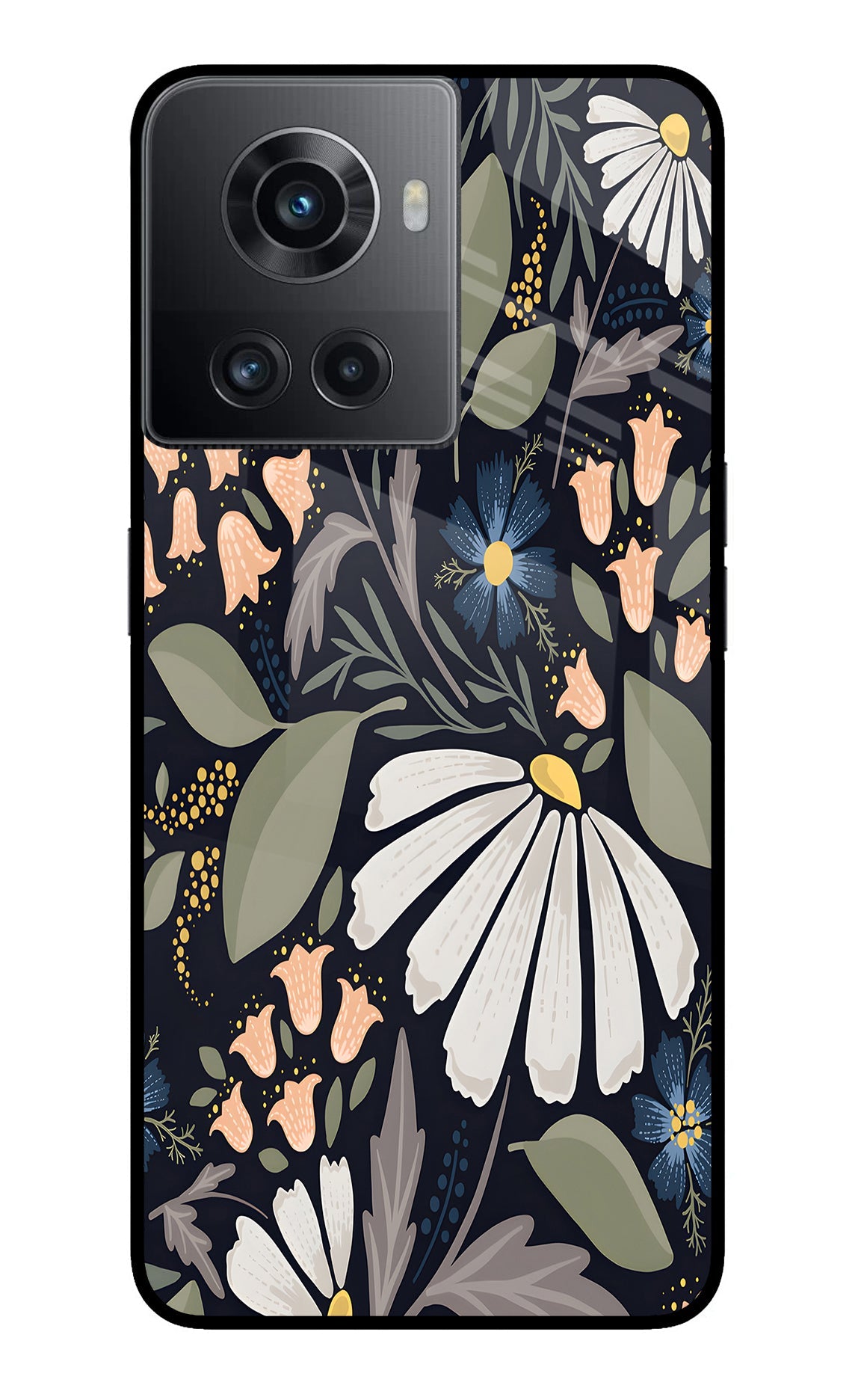 Flowers Art OnePlus 10R 5G Glass Case