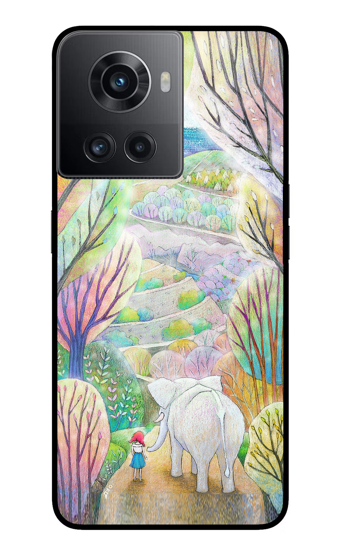 Nature Painting OnePlus 10R 5G Glass Case Back Cover by Casekaro