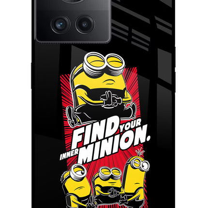 Find your inner Minion OnePlus 10R 5G Glass Case Back Cover by Casekaro