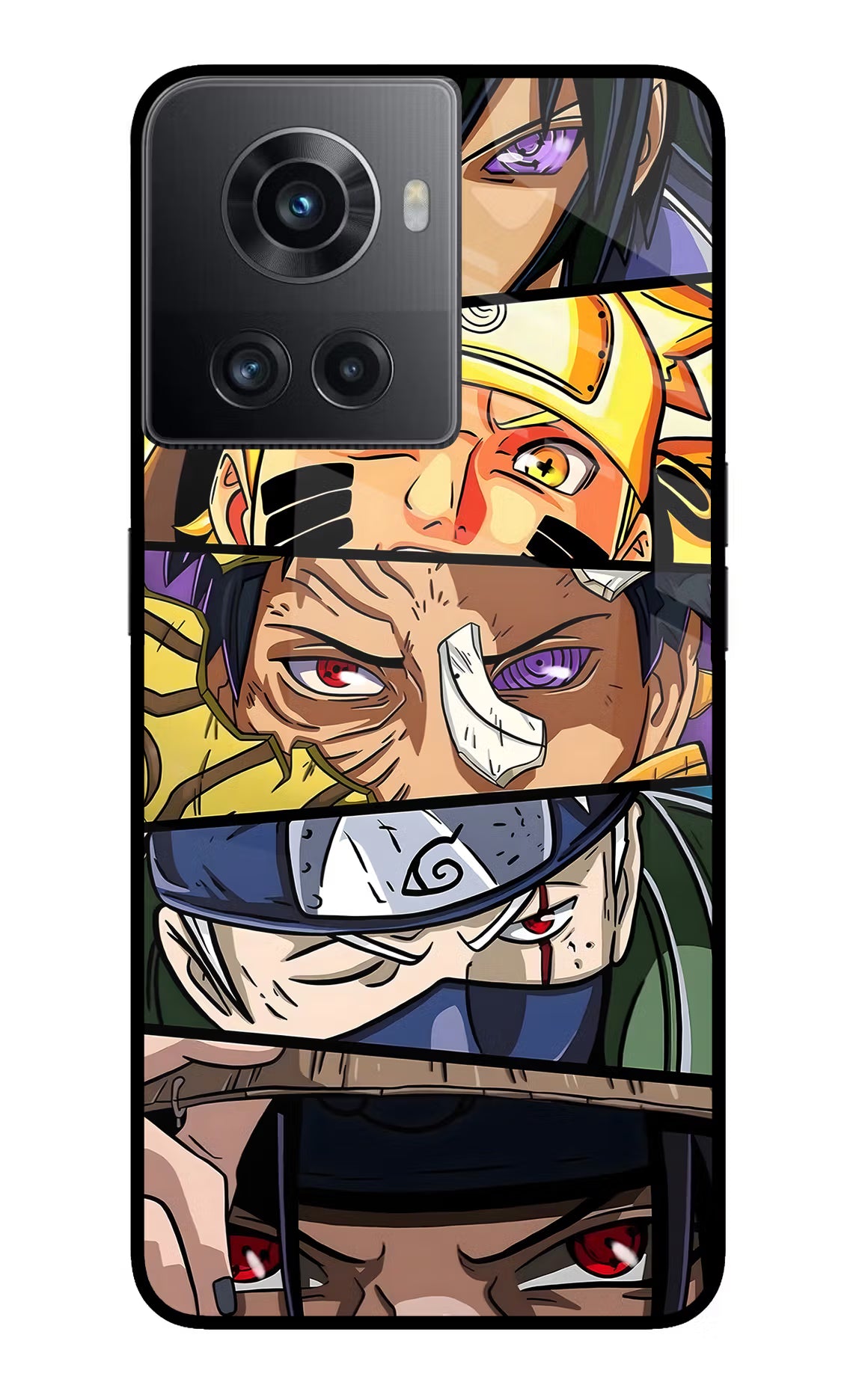 Naruto Character OnePlus 10R 5G Glass Case