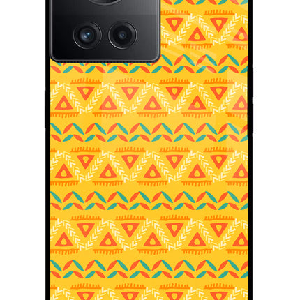 Tribal Pattern OnePlus 10R 5G Glass Case Back Cover by Casekaro
