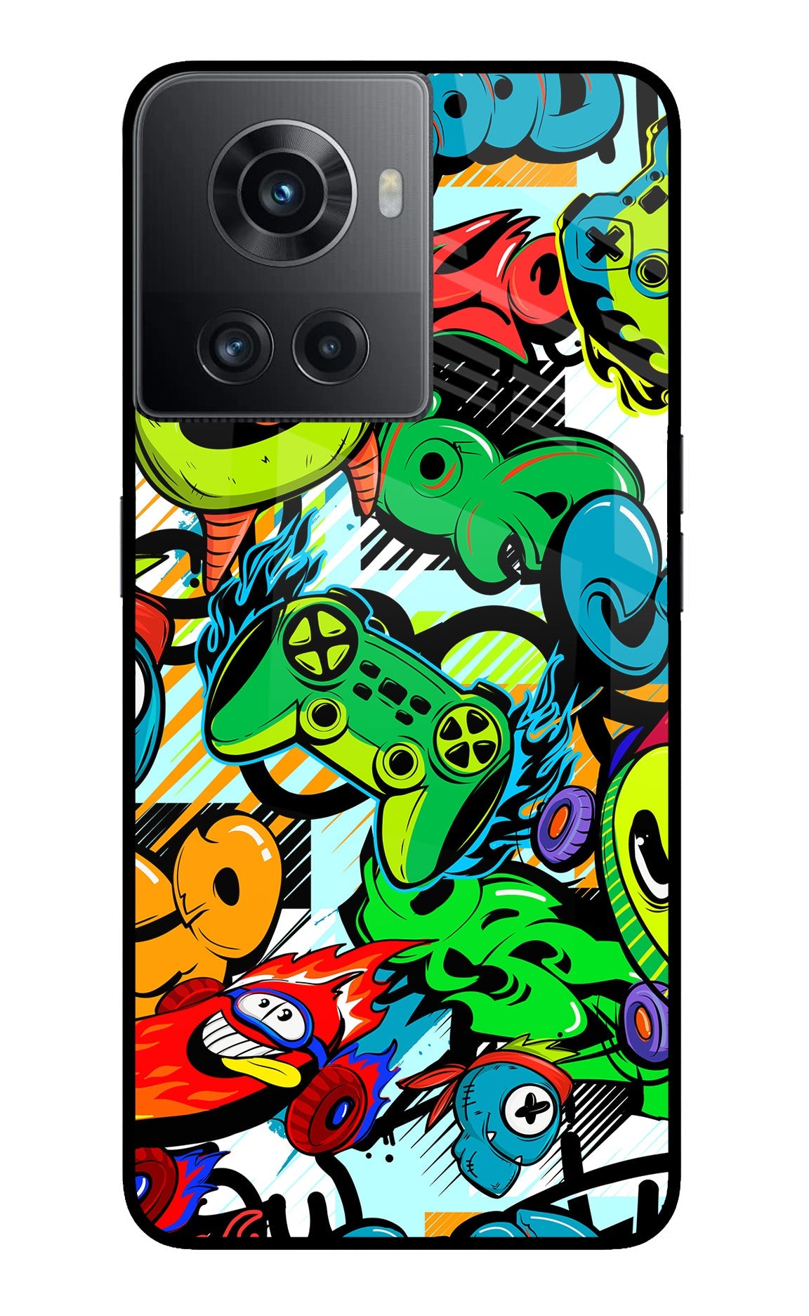 Game Doodle OnePlus 10R 5G Glass Case