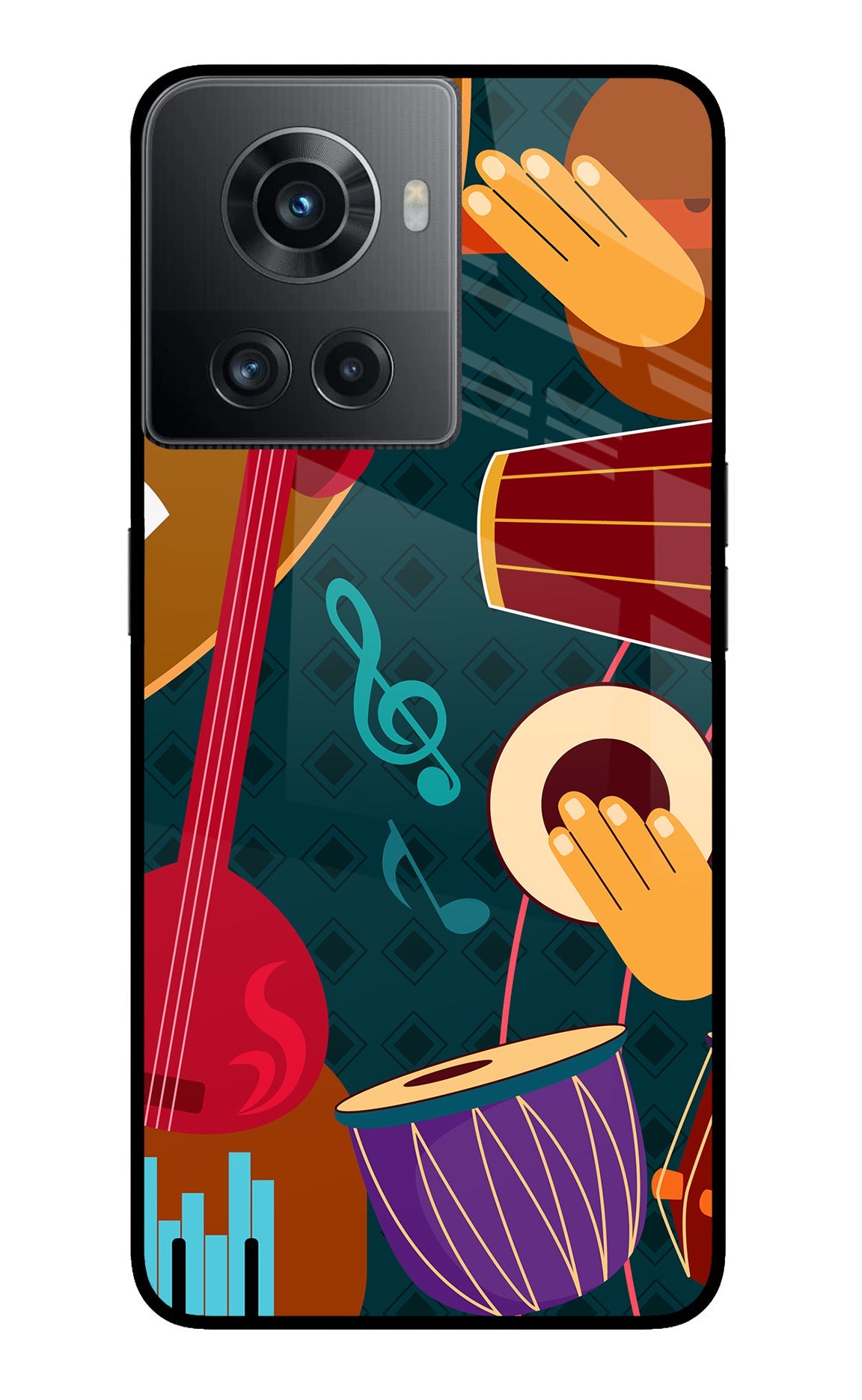 Music Instrument OnePlus 10R 5G Glass Case