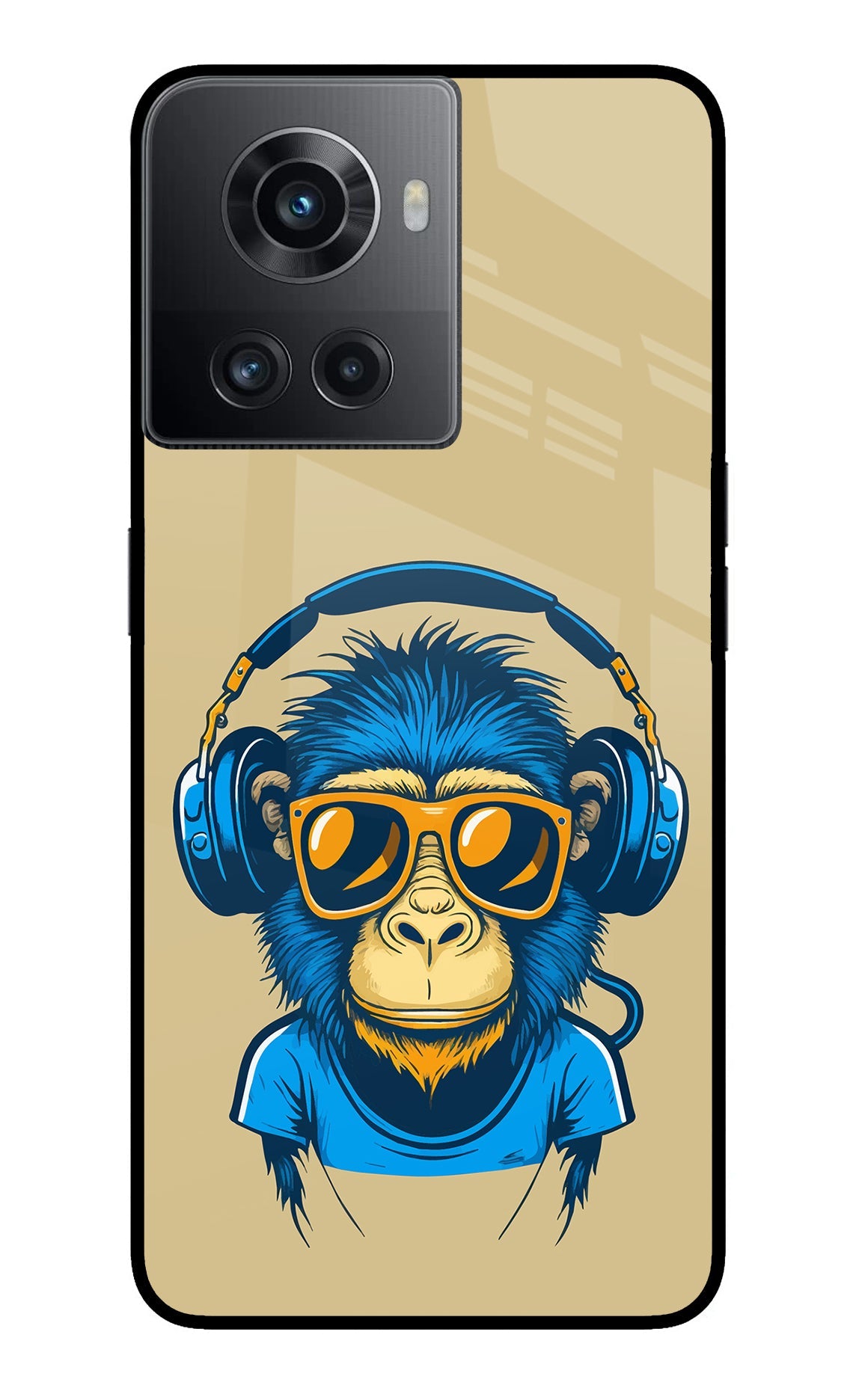 Monkey Headphone OnePlus 10R 5G Glass Case