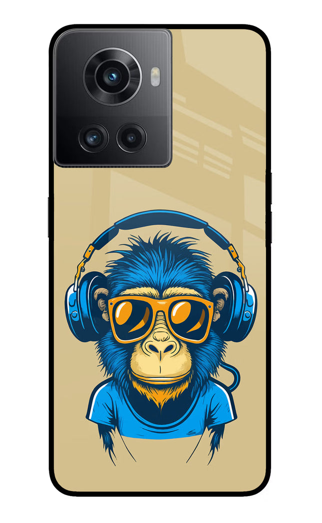 Monkey Headphone OnePlus 10R 5G Glass Case