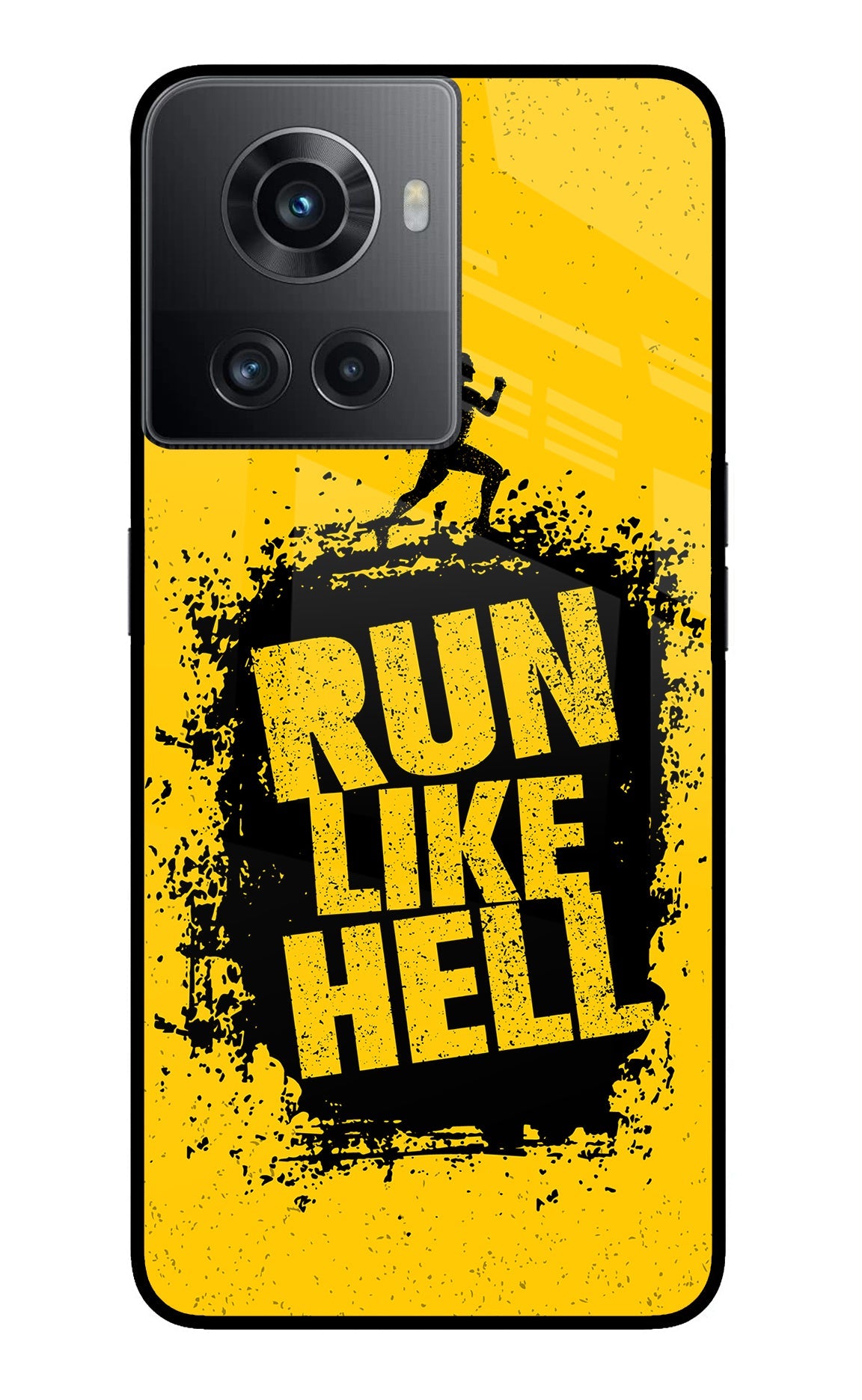 Run Like Hell OnePlus 10R 5G Glass Case