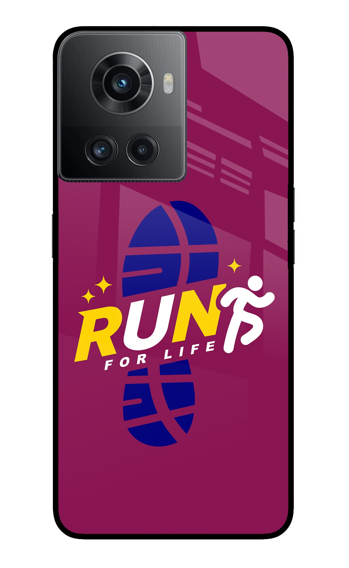 Run for Life OnePlus 10R 5G Glass Case