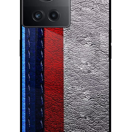 BMW Stripes OnePlus 10R 5G Glass Case Back Cover by Casekaro
