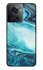 Blue Glitter Marble OnePlus 10R 5G Glass Case
