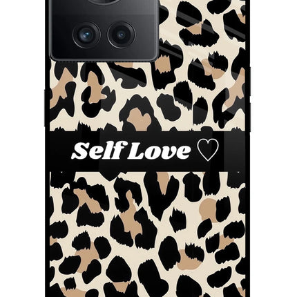 Leopard Print Self Love OnePlus 10R 5G Glass Case