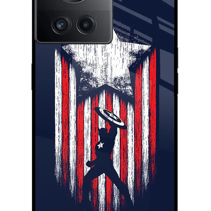 Captain America Marvel Art OnePlus 10R 5G Glass Case