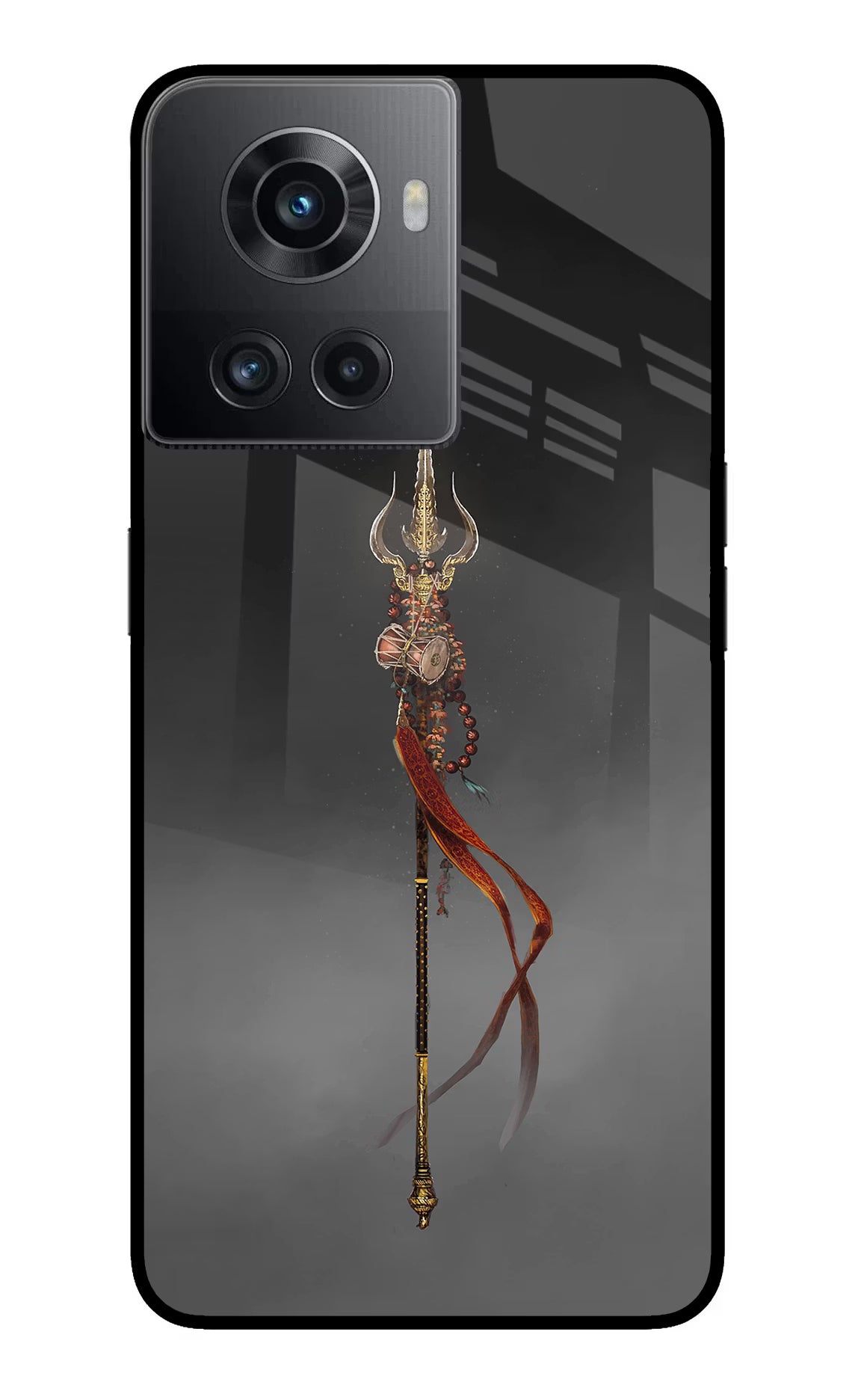 Shiv Trishul OnePlus 10R 5G Glass Case Back Cover by Casekaro