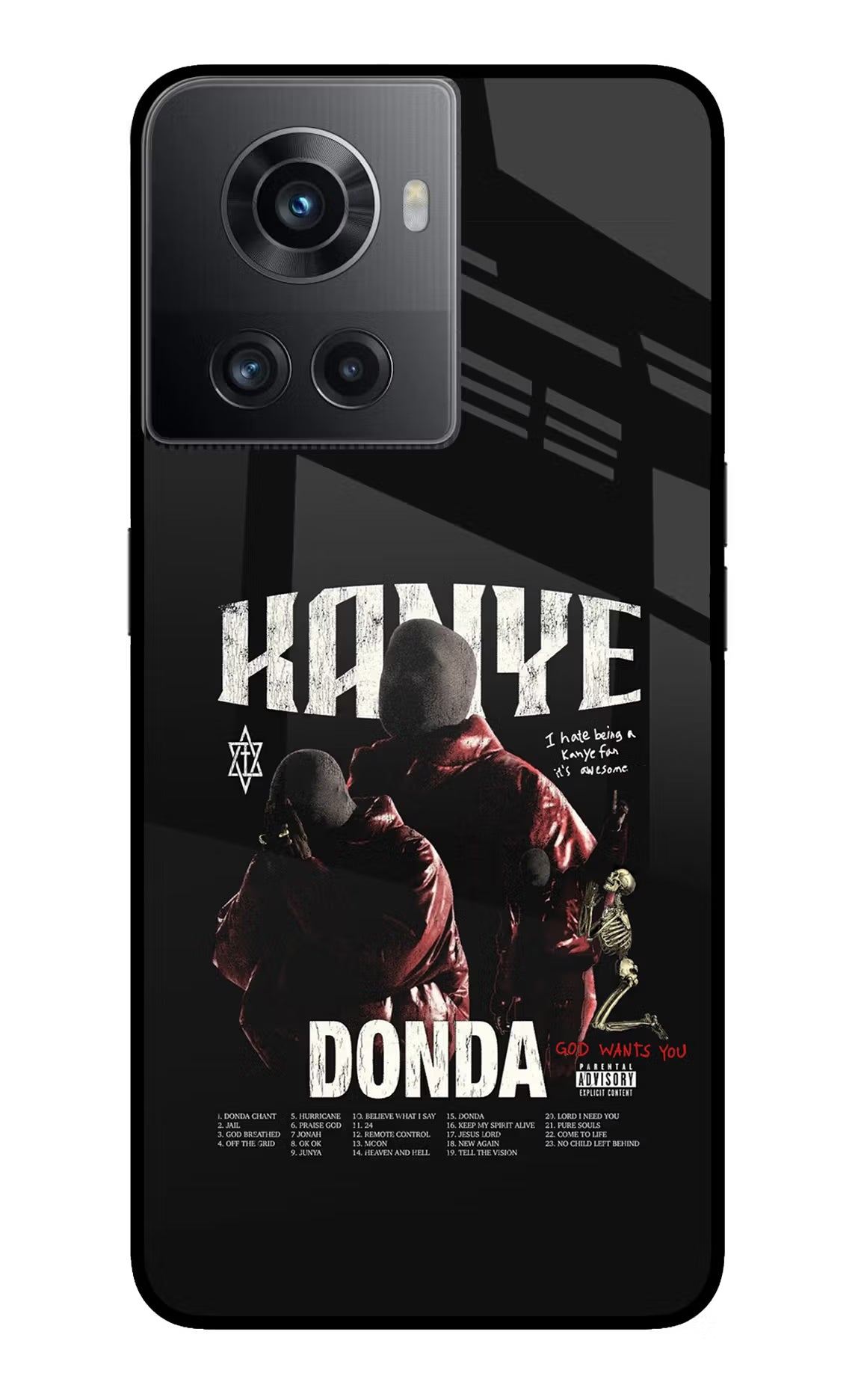 Donda Kanye West OnePlus 10R 5G Glass Case Back Cover by Casekaro