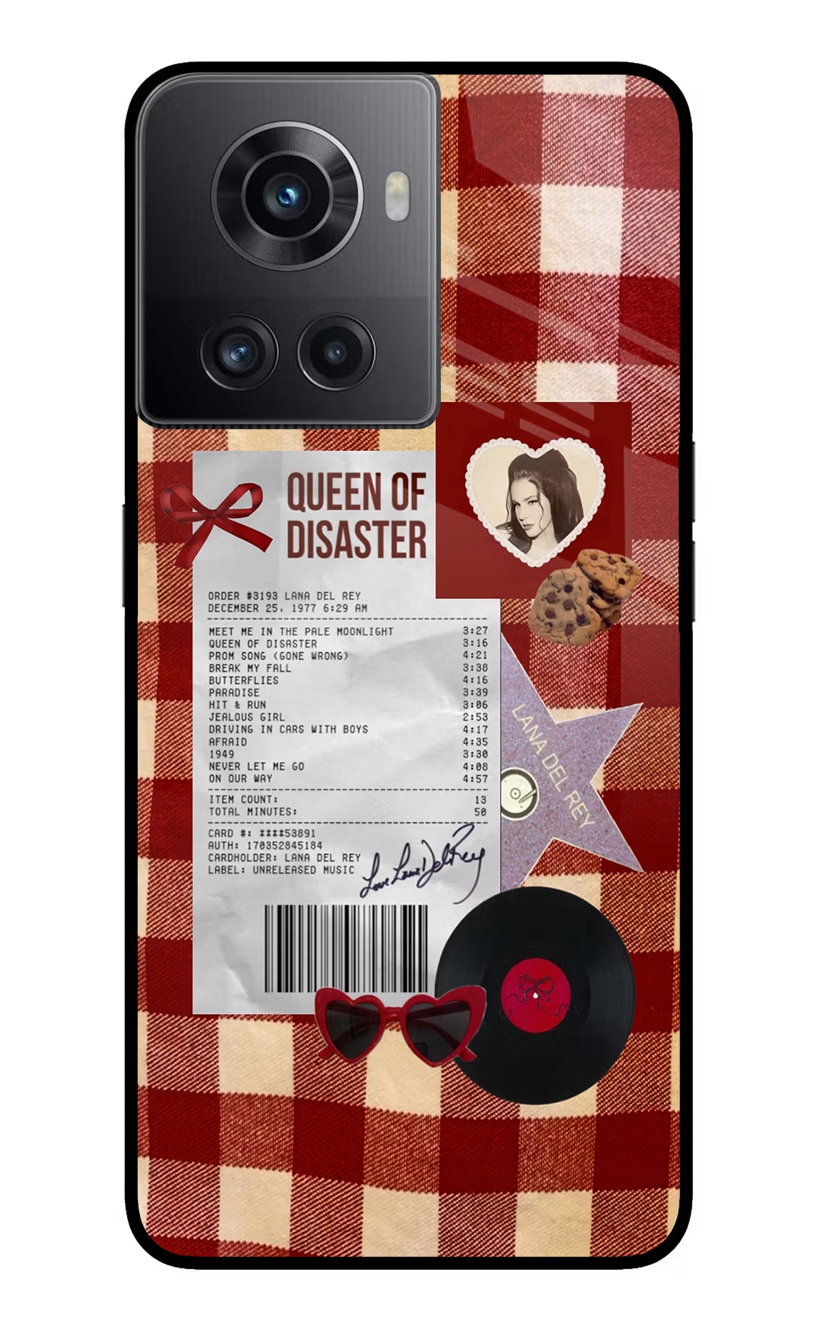 Queen of Disaster OnePlus 10R 5G Glass Case Back Cover by Casekaro