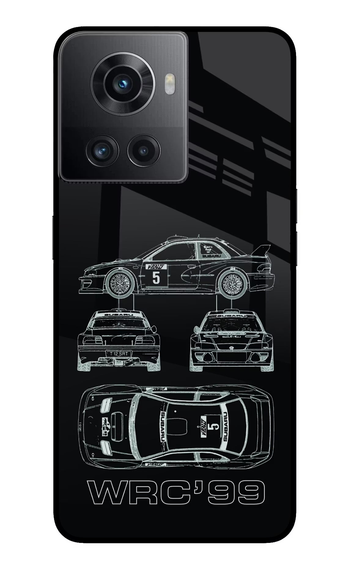 WRC'99 OnePlus 10R 5G Glass Case Back Cover by Casekaro