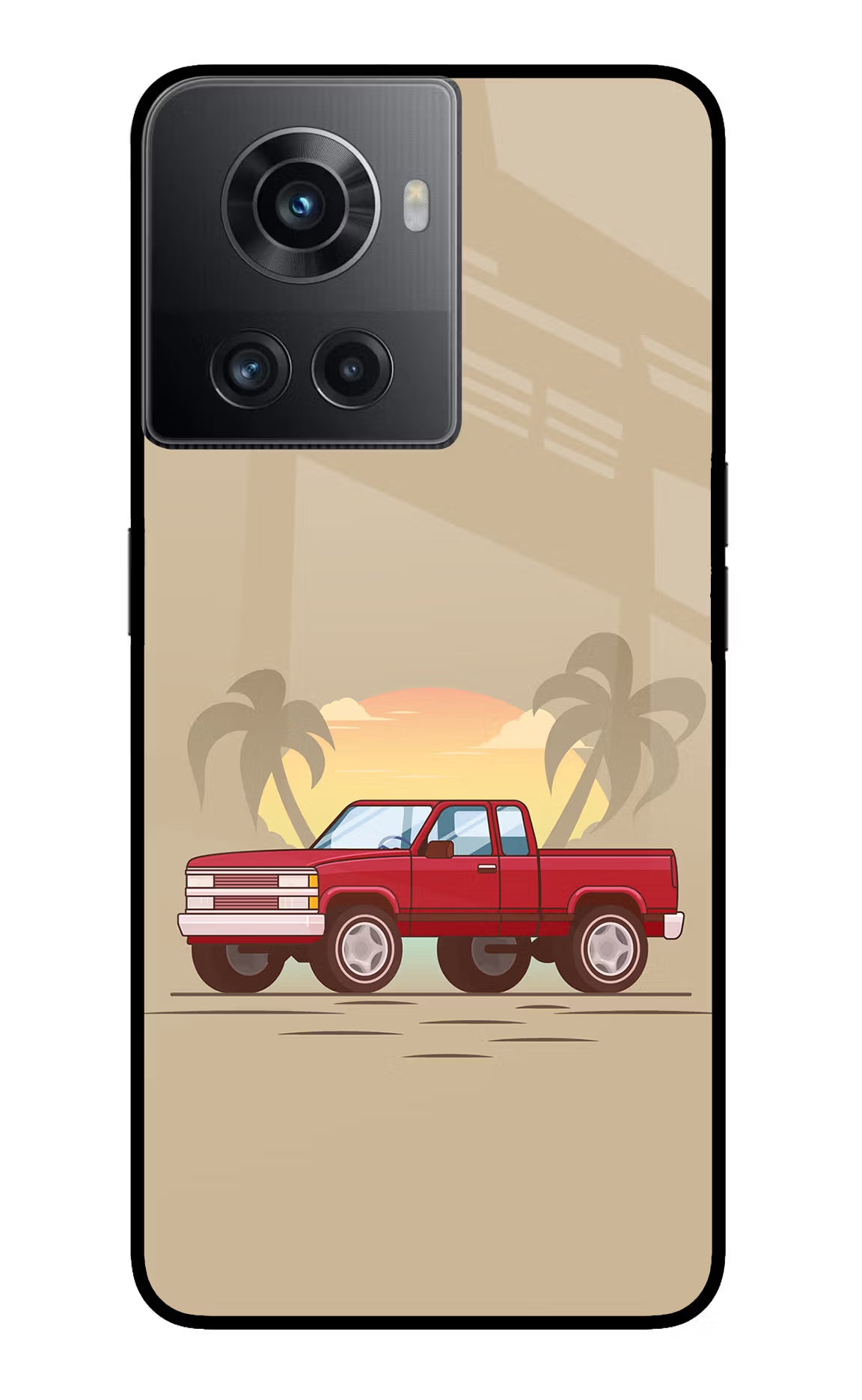 Desert Classic Drive OnePlus 10R 5G Glass Case Back Cover by Casekaro