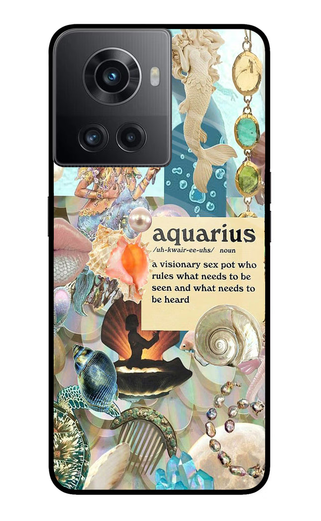 Aquarius Zodiac OnePlus 10R 5G Glass Case