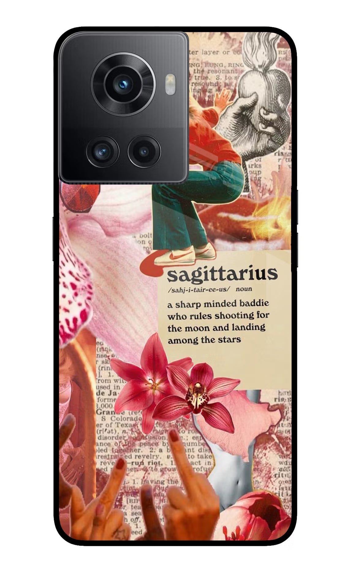 Sagittarius Zodiac OnePlus 10R 5G Glass Case Back Cover by Casekaro