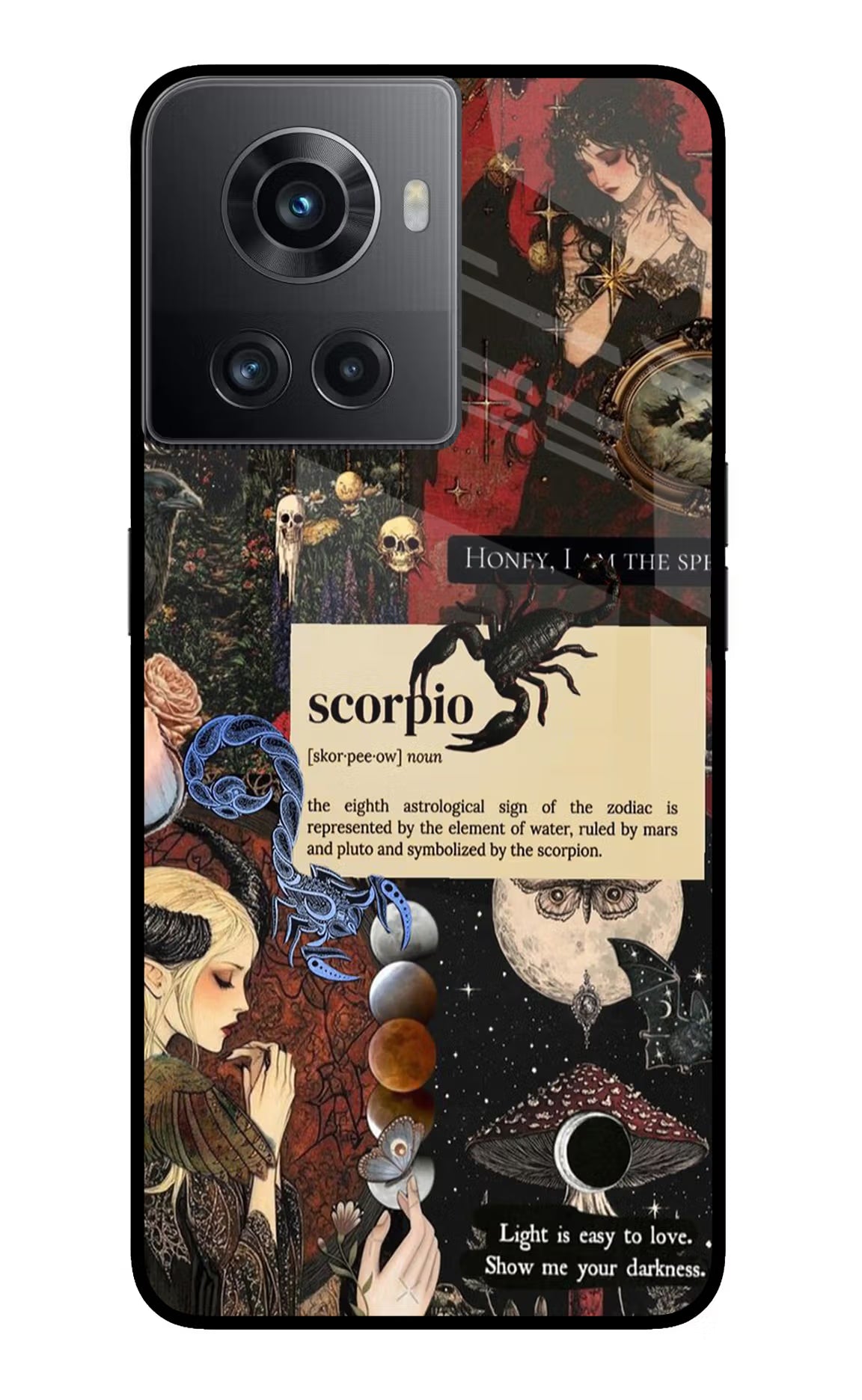 Scorpio Zodiac OnePlus 10R 5G Glass Case Back Cover by Casekaro