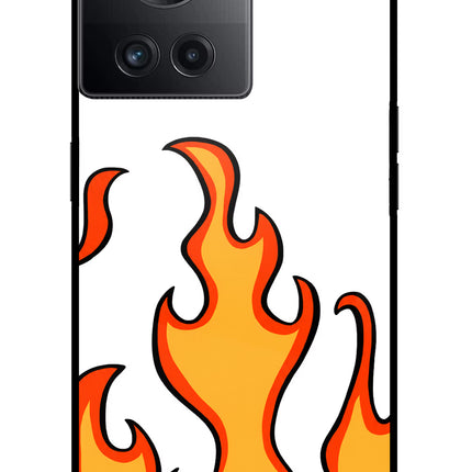 Fired Up – White OnePlus 10R 5G Glass Case