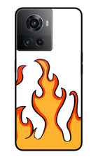 Fired Up – White OnePlus 10R 5G Glass Case