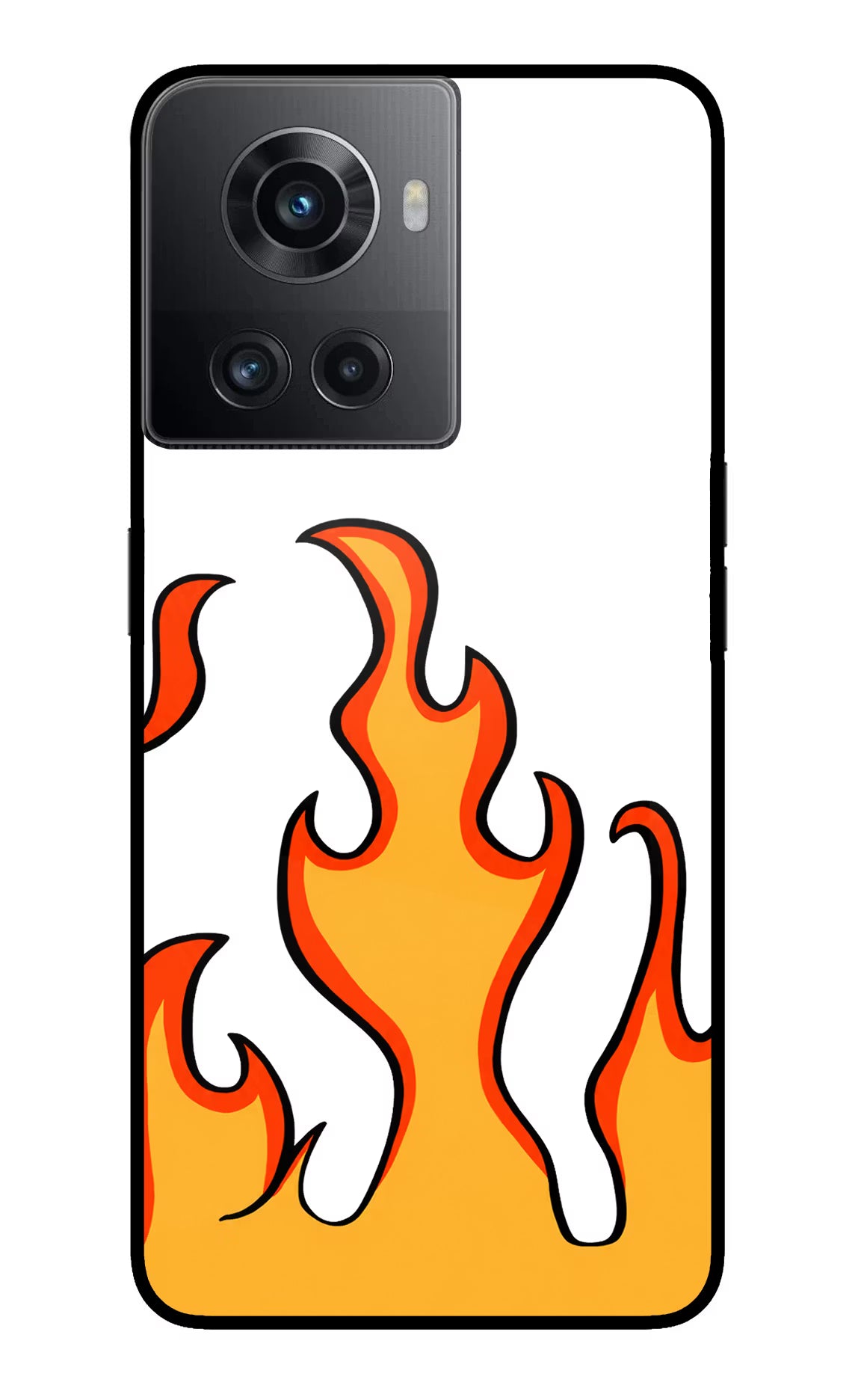 Fired Up – White OnePlus 10R 5G Glass Case