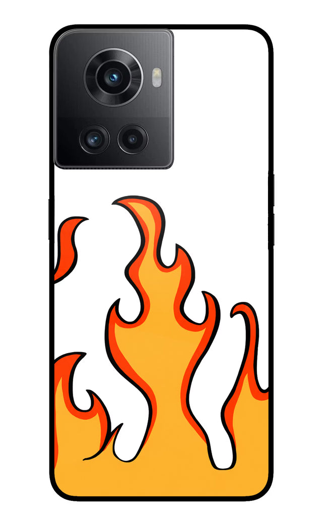 Fired Up – White OnePlus 10R 5G Glass Case