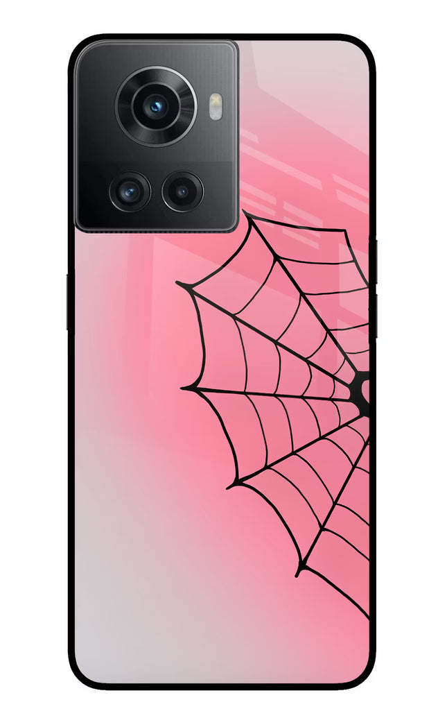 Pink Web OnePlus 10R 5G Glass Case