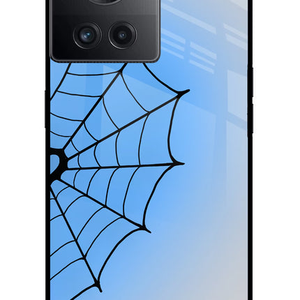 Blue Web OnePlus 10R 5G Glass Case Back Cover by Casekaro