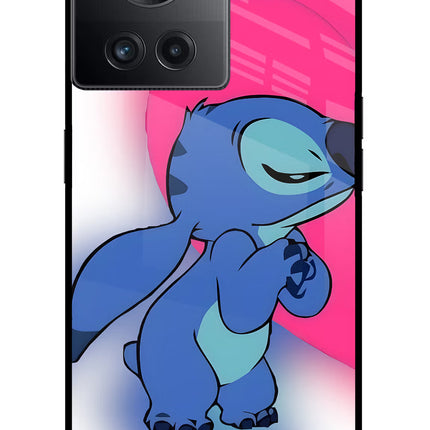 Stitch Hug OnePlus 10R 5G Glass Case Back Cover by Casekaro